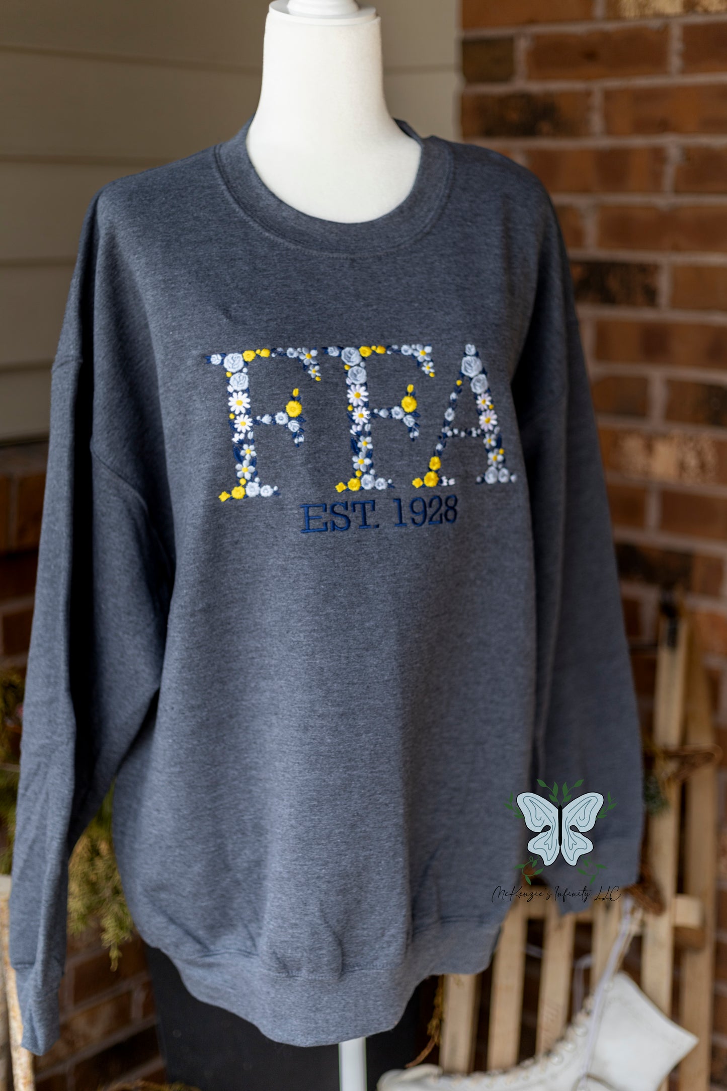 FFA Floral Embroidered Crewneck Sweatshirt