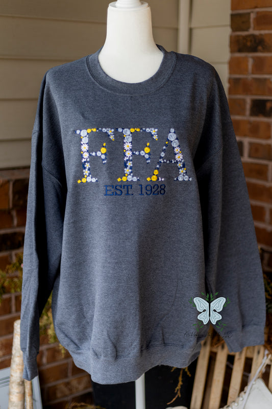 FFA Floral Embroidered Crewneck Sweatshirt