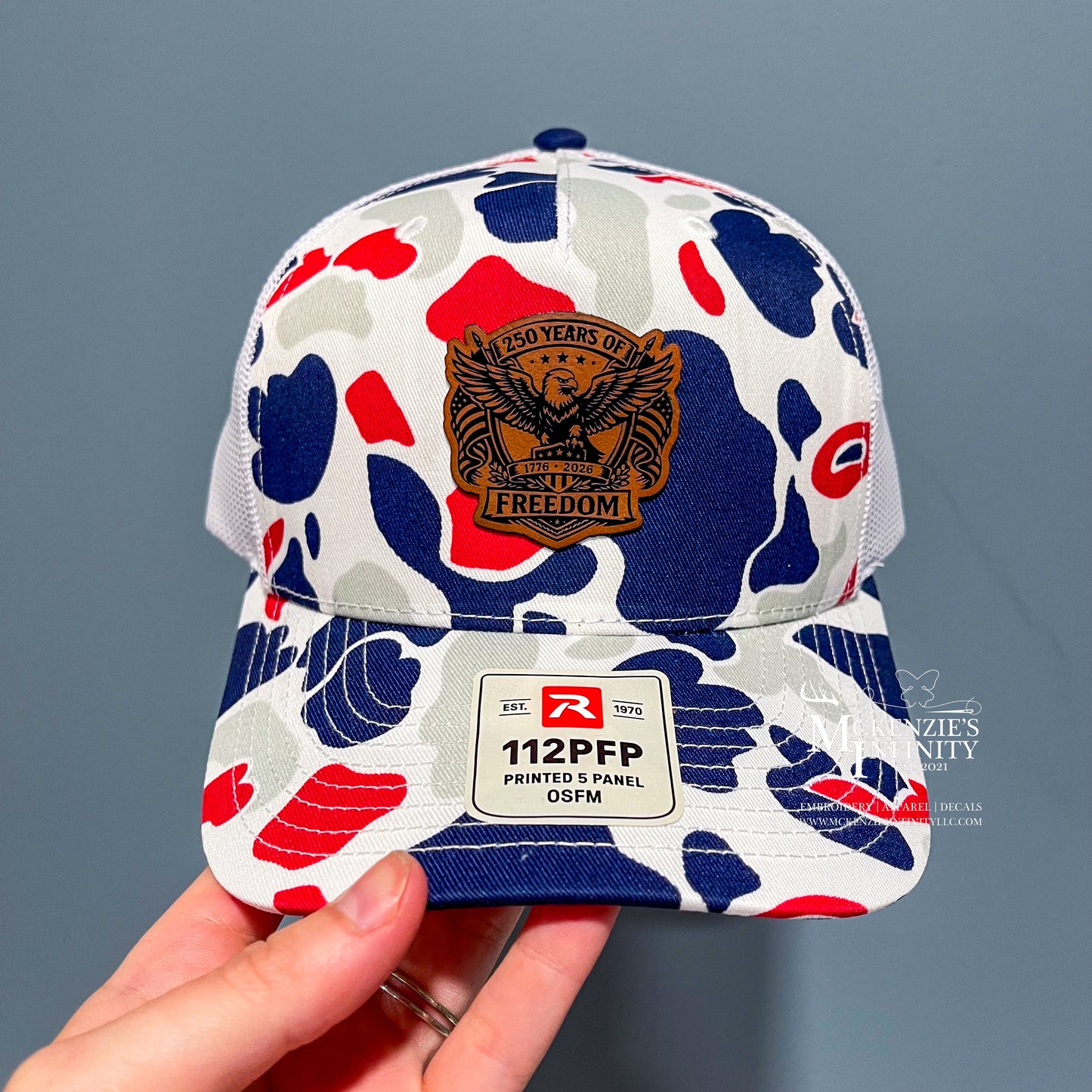 America 250 Leather Patch, Richardson 112FPF Hat