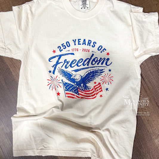 250 Years of Freedom Patriotic COMFORT COLORS T-Shirt