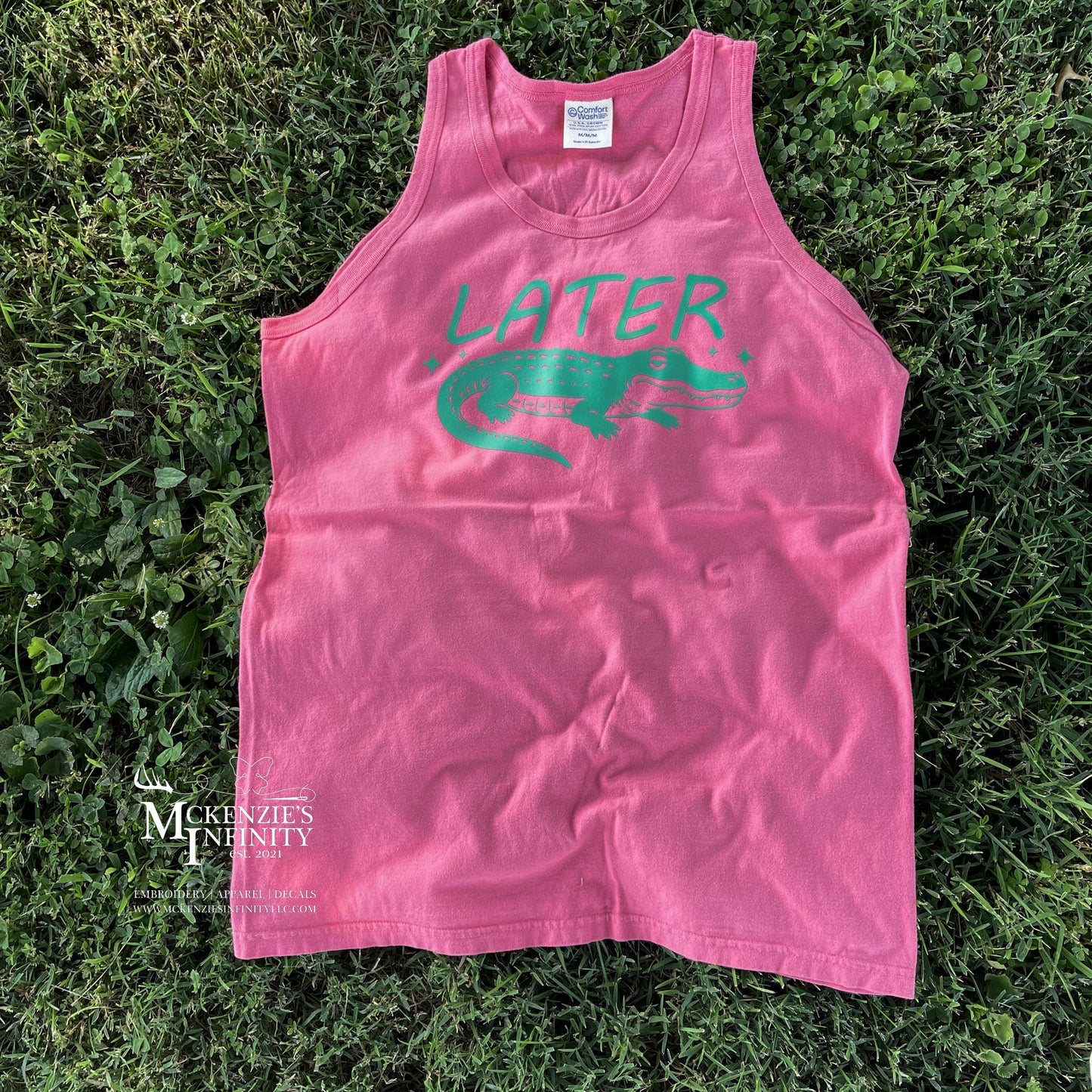 Later Gator, Pink Comfort Wash Tee/T-shirt
