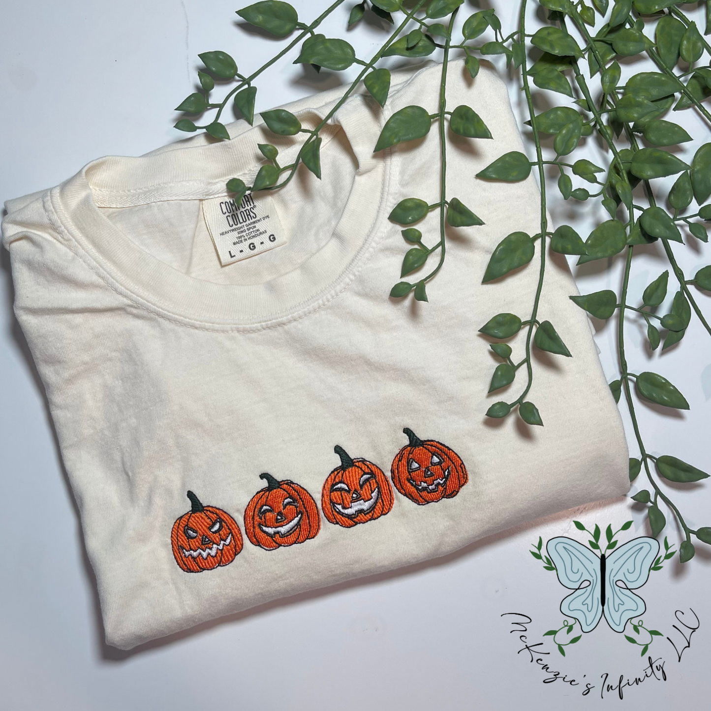 Four Pumpkins Embroidered T-Shirt
