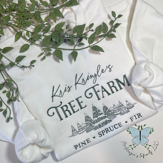 Kris Kringle's Tree Farm Embroidered Crewneck Sweatshirt