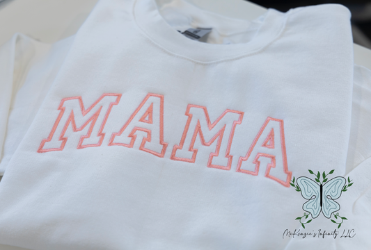 Mama Embroidered Crewneck Sweatshirt