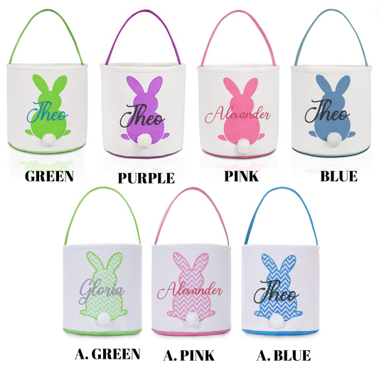 Embroidered Easter Bunny Baskets