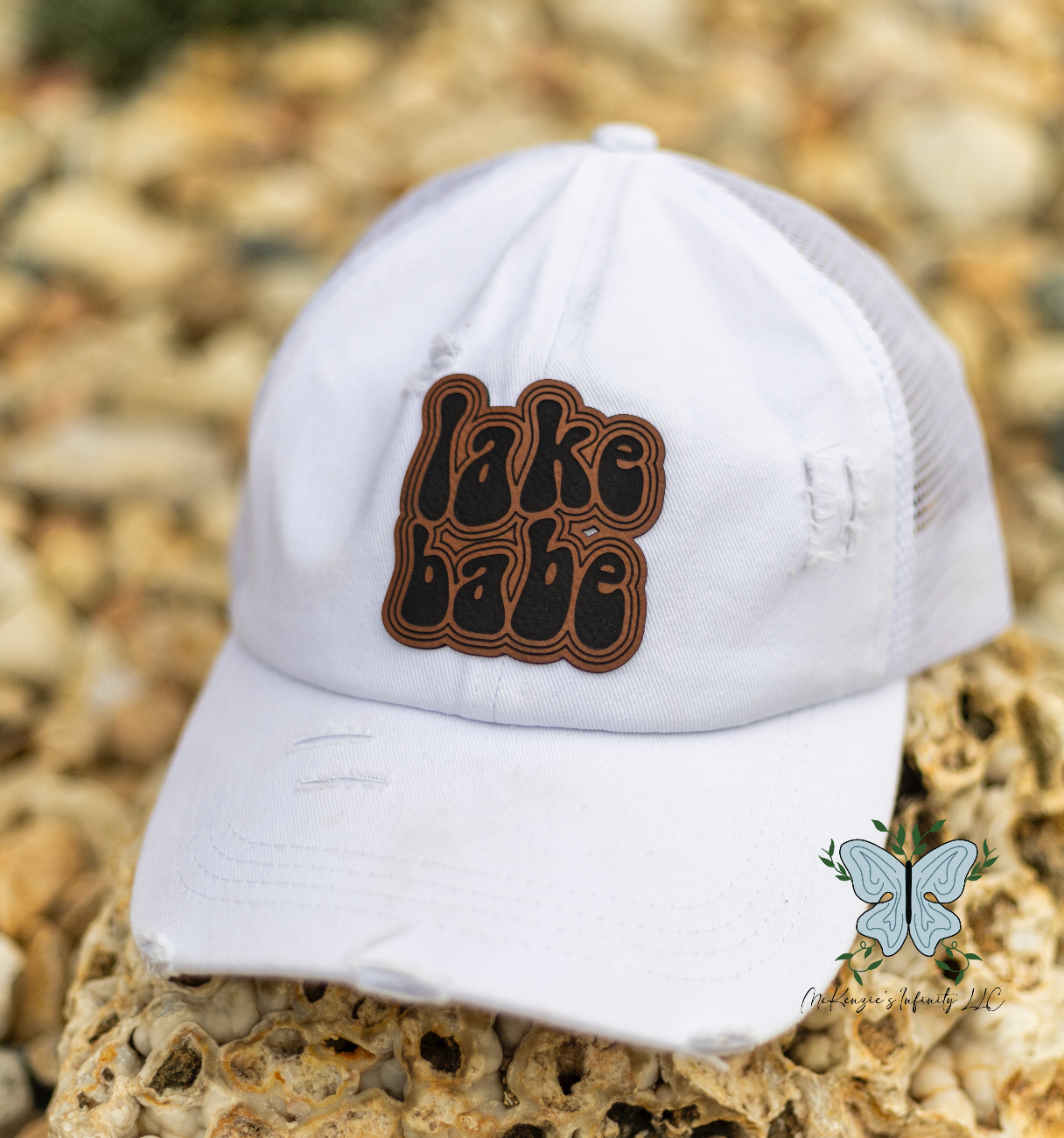 Lake Babe Leather Patch - Women's Ponytail Hat/Cap