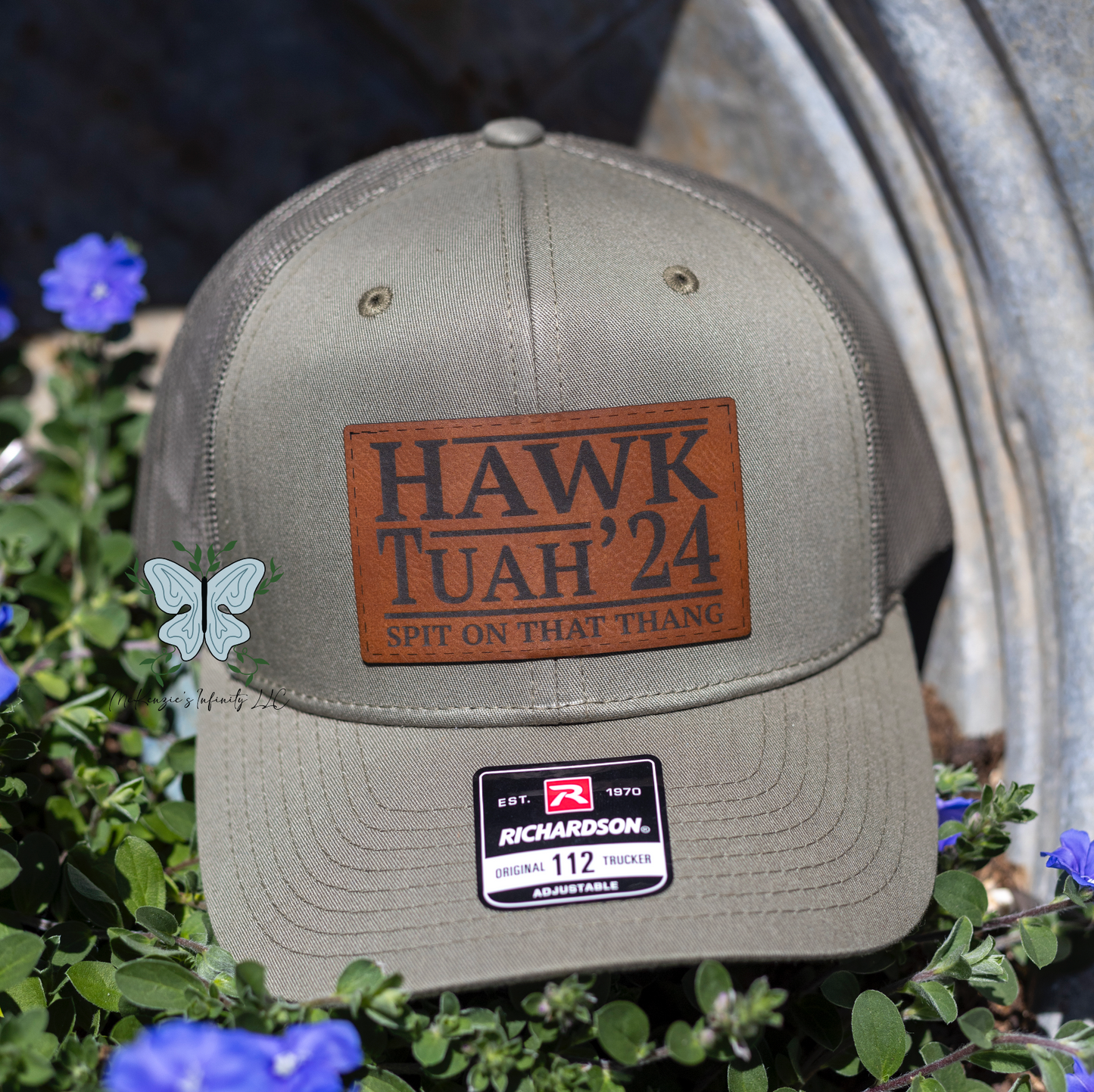 Hawk Tuah 24' Leather Patch Adult Richardson 112 Hat/Cap