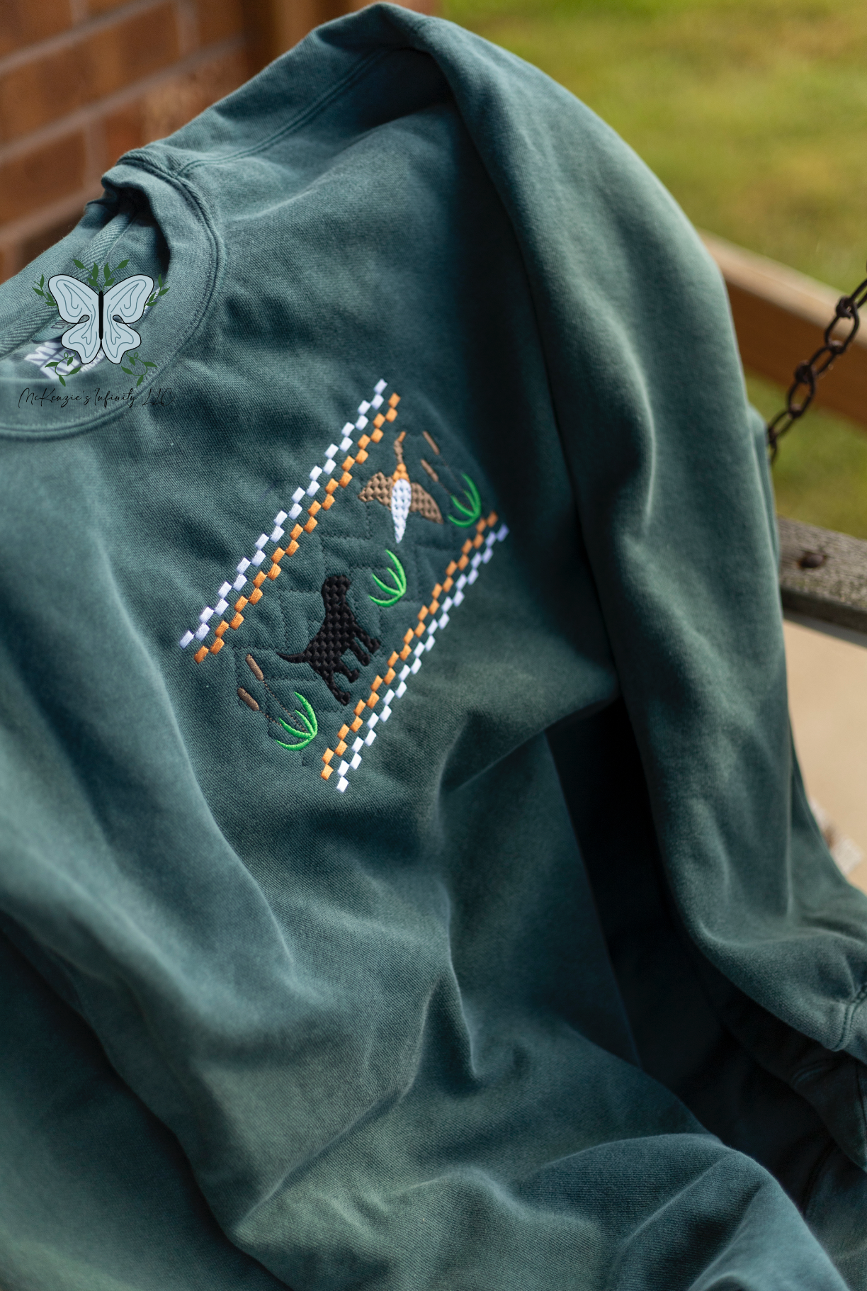 Lab & Duck Smock Embroidered Comfort Colors Crewneck Sweatshirt