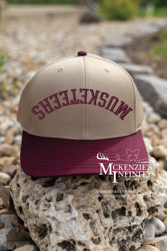 MUSKETEERS Upside Down Two-Toned Embroidered Mascot Hat/Cap (Dallas Style)