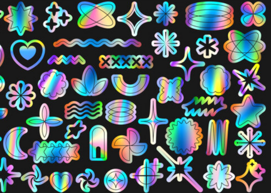 Custom Holographic Stickers – Rainbow Vinyl, Glossy Finish