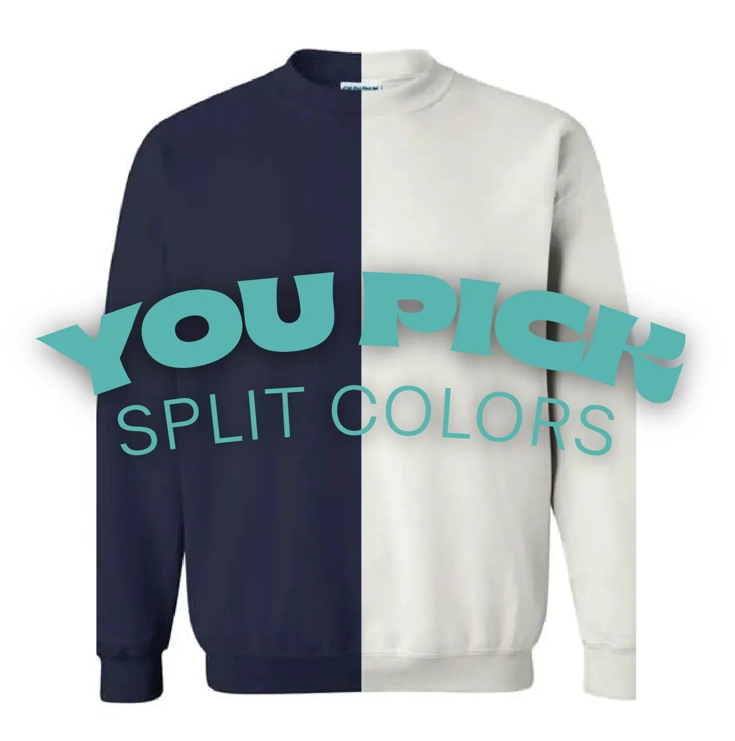 Custom Colored Split, Two-Toned Crewnecks - McKenzie's Infinity