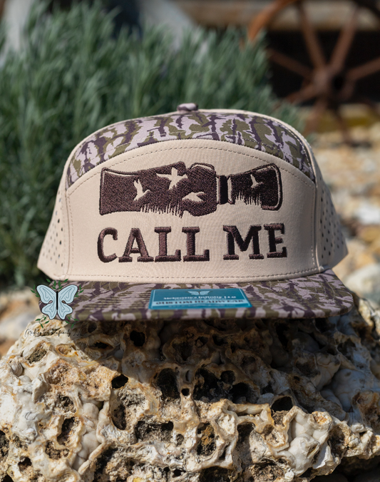 Call Me Duck Hunter - Waterproof Hidden Timber 7 Panel Hat