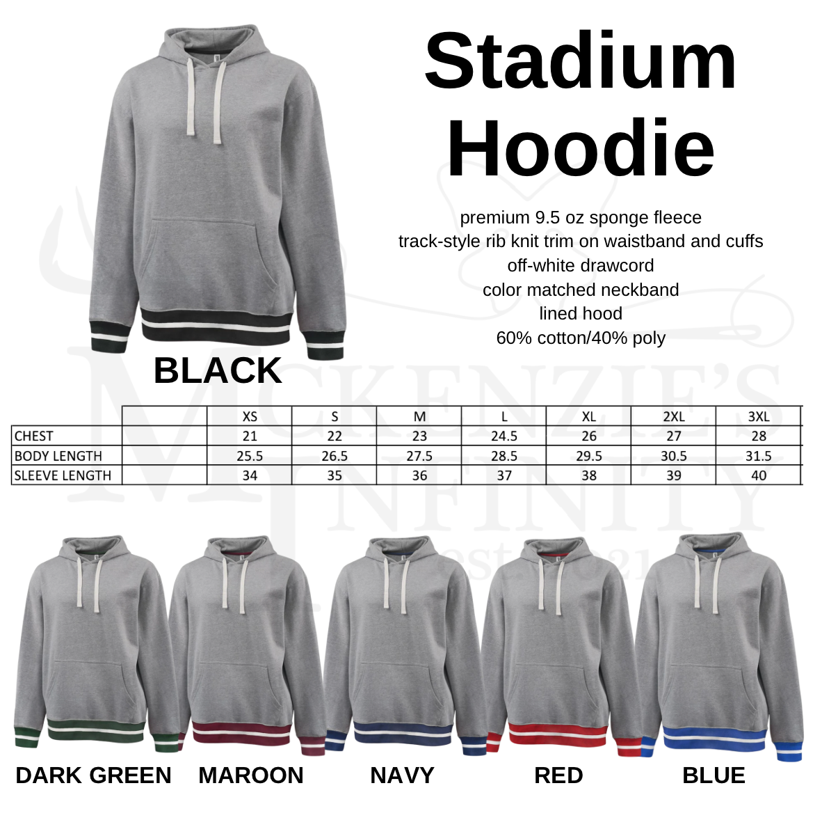 Custom Varsity Letter Stadium Hoodie | Personalized Embroidery