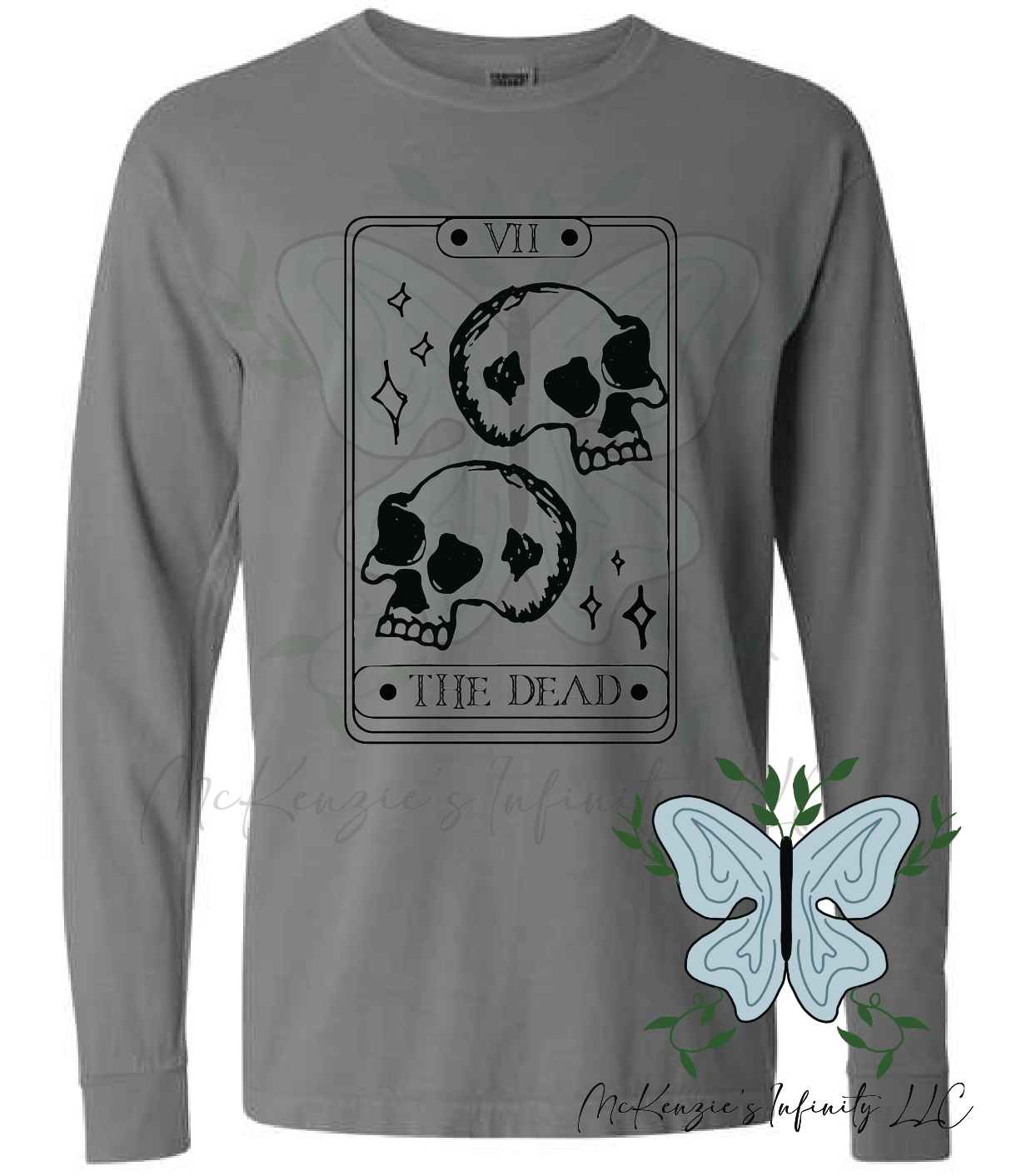 The Dead Tarot Card Long Sleeve Graphic Shirt