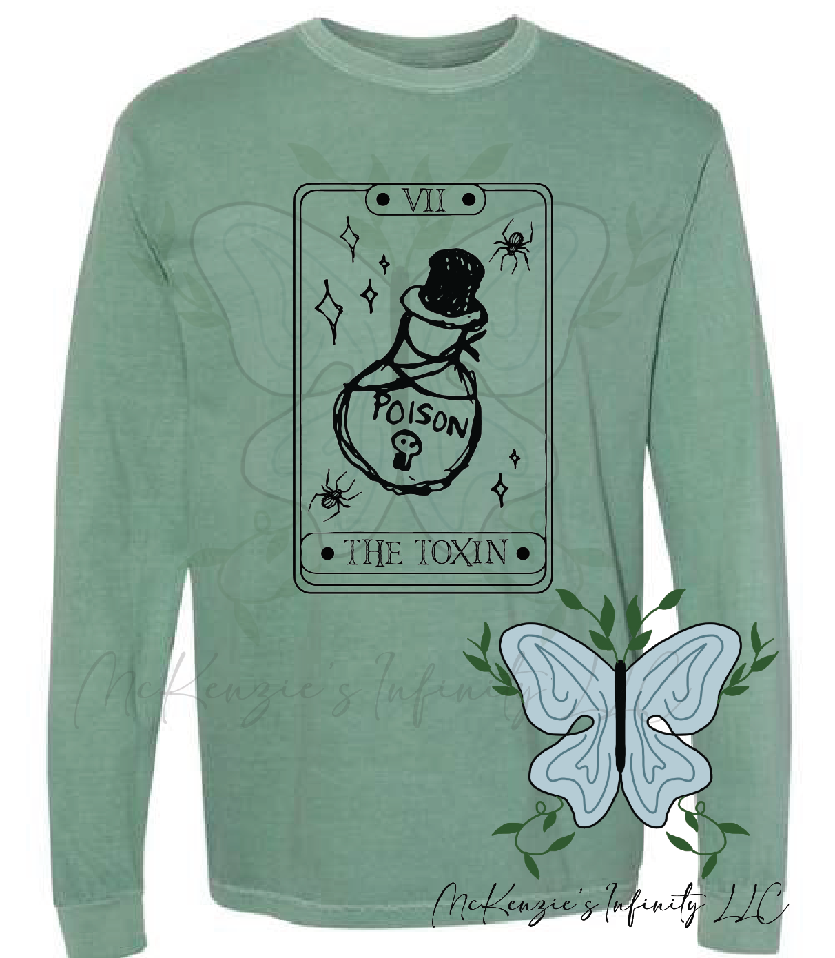 The Toxin Tarot Card Long Sleeve Graphic Shirt