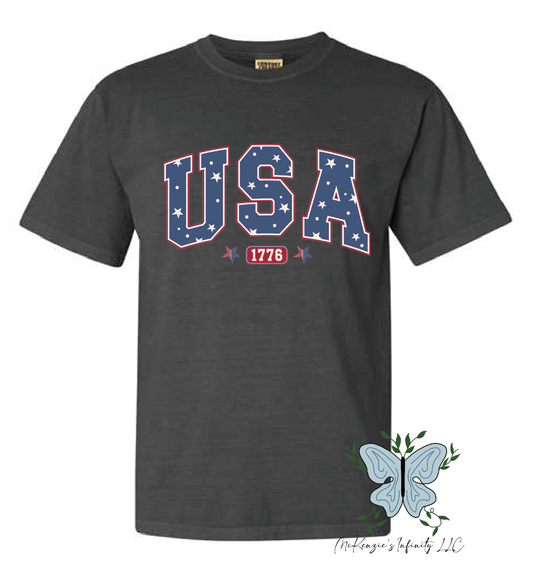 YOUTH USA 1776 STARS - PEPPER COMFORT COLORS TEE/SHIRT