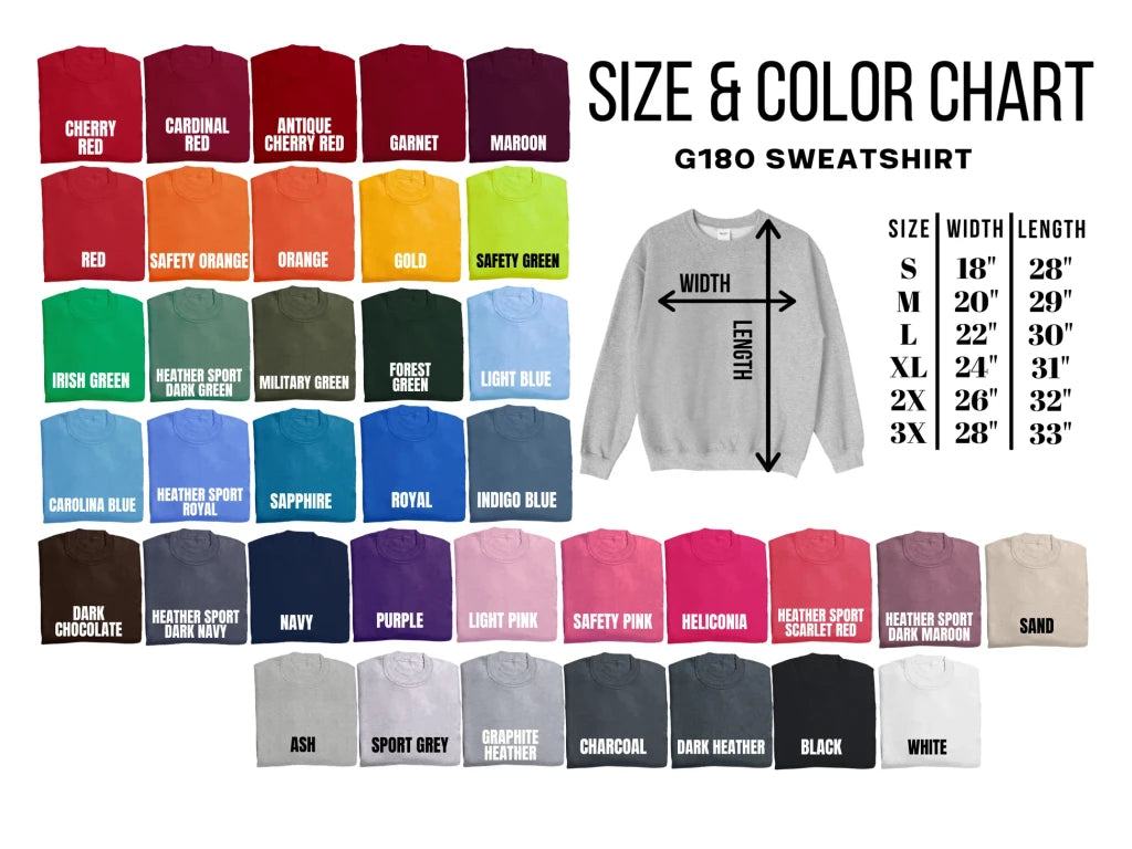 Custom Glitter Embroidered Two-Toned Color Block Split Crewneck Sweatshirt Spirit Wear